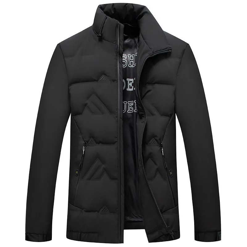 

Fat Laoli Collar Down Jacket Men Cold Protection Coat Winter Plus Fat plus Size Loose White Duck Down Keep Warm Business