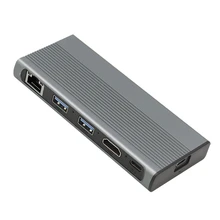 USB C Hub M.2 SSD корпус HDMI-совместимый + USB3.1 + RJ45 + PD Type-C док-станция для M.2 NVME NGFF SSD для USB C Hub M.2 SSD корпус HDMI-совместимый + USB3.1 + RJ45 + PD Type-C док-станция для M.2 NVME NGFF SSD для