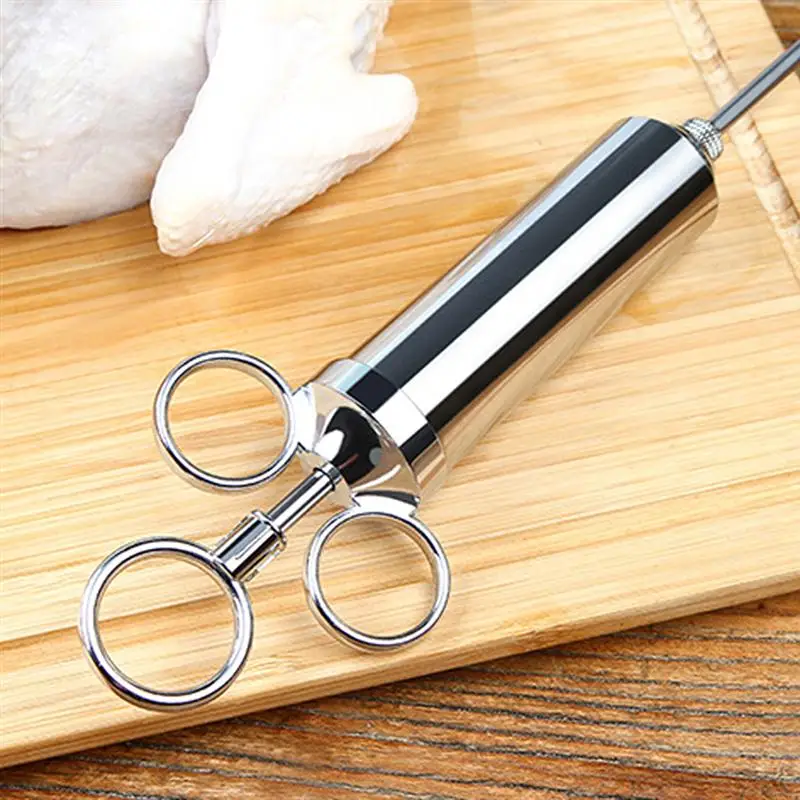Сплав инжектор для мяса индейки из нержавеющей стали маринад мясо шприц соус Цилиндр Со Сменные иглы