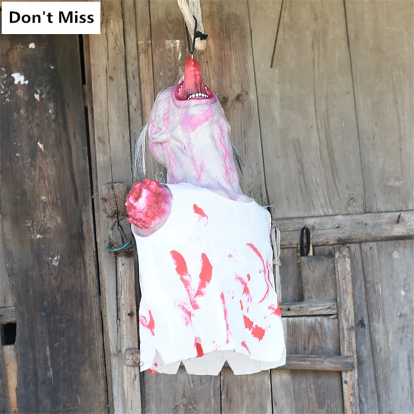 

Halloween Decorations Creepy Ornaments Bloody Men Corpse Realistic Latex Ghost Terror Hanging Pendant Rotten Zombie Scary Dolls