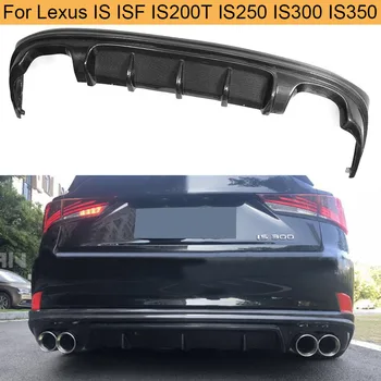 

Carbon Fiber Rear Bumper Diffuser Lip Spoiler for Lexus IS ISF Sedan 4 Door IS200T IS250 IS300 IS350 13-16 Four Outlet Diffuser