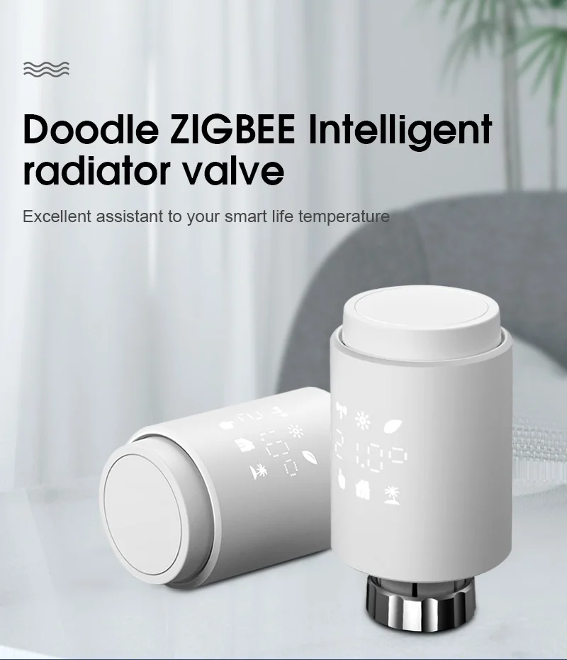 zigbee thermostat connecté avec valve pour contrôleur de température trv programmable qui fonctionne avec alex et google appareil de domotique pour la maison