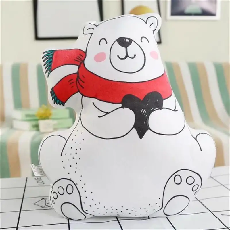 

Manufacturers Direct Selling Cartoon Northern European-Style Animal Polar Bear Bugs Bunny Pillow Printed Panda Washable Animal C