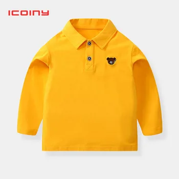 

2 3 4 5 6 7 8 9 T Boys 100% Cotton Baby Palo Shirts kids Long Sleeve Clothes Bebe Boys Tops Toddlers Clothing For Spring Autumn