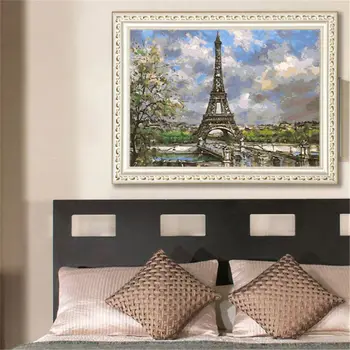 

DIY Europe Style Architecture Oil Painting Kits For Adults Kids Beginners Drawing With Brushes