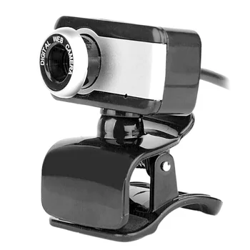 

Digital 50.0 Mega Pixel Black For PC Computer Webcam HD Camera Clip On With Microphone Rotatable Base USB 2.0 No Drive Laptop