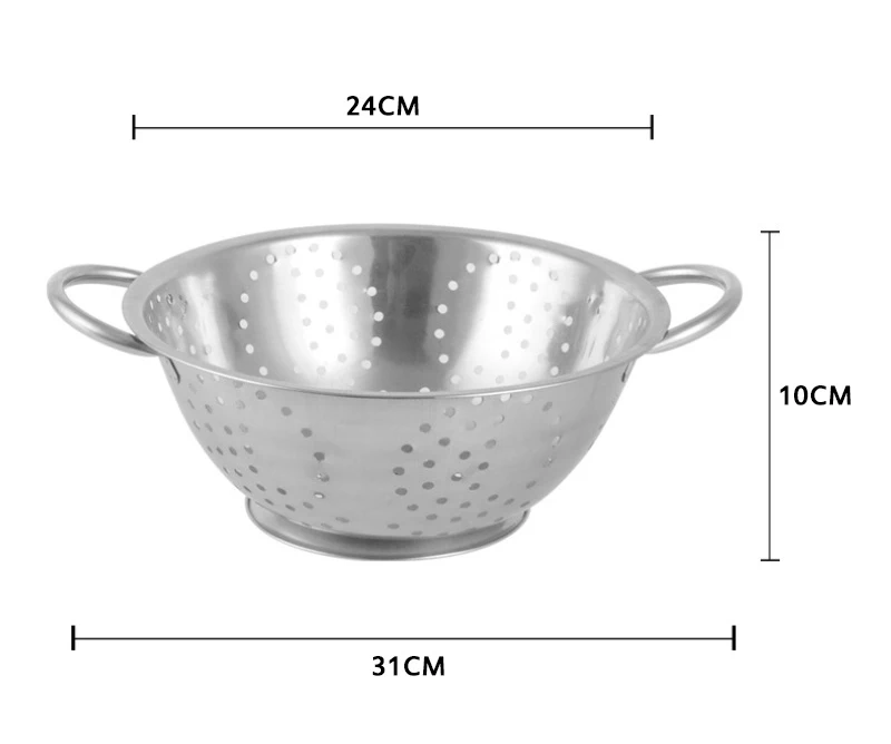 Stainless Steel Drain Basket Kitchen Bowl Noodles Vegetables Fruit Rice Washing Strainer Home Pool Drainer Organizer Decoration | Дом и сад