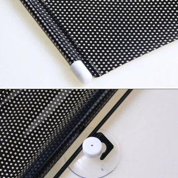 

New Arrival High Quality Auto Retractable Car Windshield Sun Shade Curtain Black Anti-UV Block Sun Visor