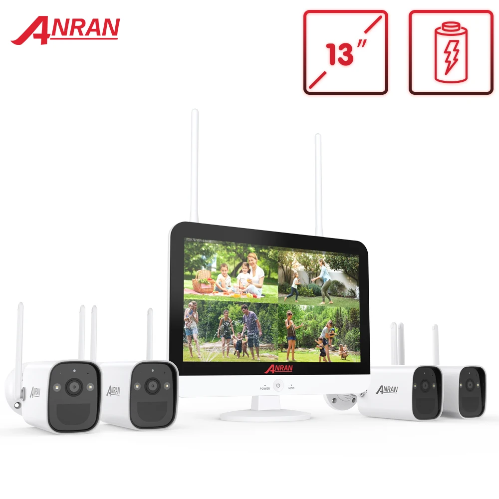 Камера видеонаблюдения ANRAN 3 Мп 13 дюймов Wi-Fi NVR | Безопасность и защита
