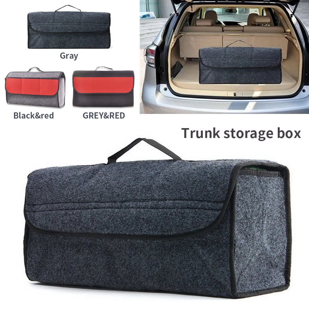 

Car Trunk Organizer Woolen Felt Storage Bag Case Multi-use Car SUV Trunk Toolbox Organizer Boxs Portable Storage Bag Container