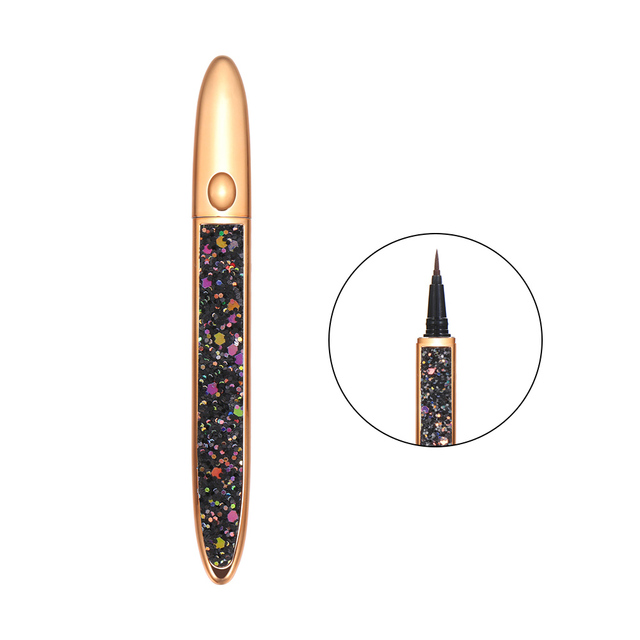 2 In 1 Magic Lash Liner Glue Pen Non Magnetic No Glue Liquid Eyeliner Waterproof Long Lasting Fast Dry Eye Makeup