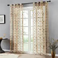Bird Nest Sheer Curtains With Dots 3
