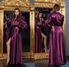Grape Bridal Robes Belt Long Bathrobe Women Lingerie Nightgown Pajamas Sleepwear Women's Luxury Gowns Housecoat Nightwear ► Photo 1/5
