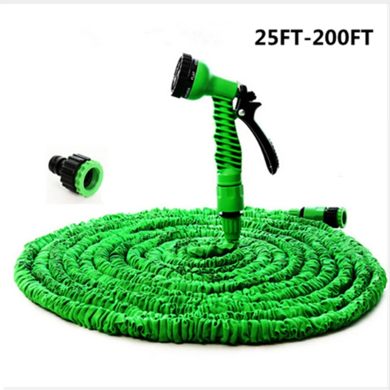 Garden hose magic water hose watering hose flexible expandable reels hose for watering connector Blue Green 25-200FT