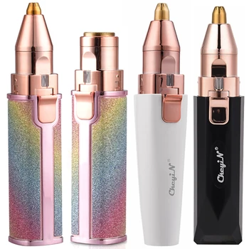 

2 In1 Electric Eyebrow Trimmer Women Makeup Painless Eye Brows Depilator Epilator Mini Shaver Razor Portable Facial Hair Remover