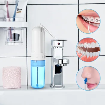 

Oral Irrigator Carevas AR-W-06B 200ML Cordless Water Flosser Portable Fold Oral Irrigator 4 Mode Dental Care Teeth Cleaning Tool