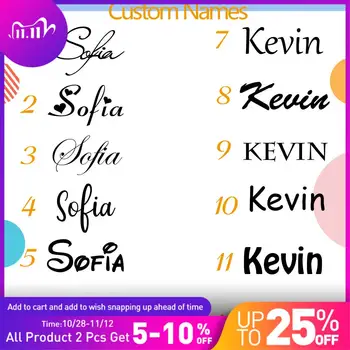 

12 font Personalized Custom Name Wall Sticker Nursery Decor Kids Name Wall Art Decal Available Mural Girls Gift