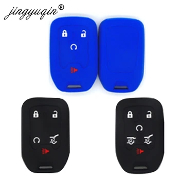 Keyforkess 50pcs 4/5/6 pulsanti Cover in Silicone morbido per auto per Chevrolet 2015 2016 Gmc Yukon custodia per chiave intelligente Tahoe perbana