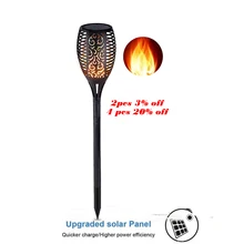 Садовый Солнечный светодиодный светильник luz с пламенем Водонепроницаемый 33 светодиодный s газон лагеря пламя мерцающий фонарь светильник Открытый Солнечный светодиодный светильник s