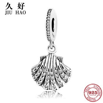 

Hot 925 Sterling Silver vast sea Shell zirconia slide Pendants Fit Original Designer Charms Bracelet women accessories Jewelry