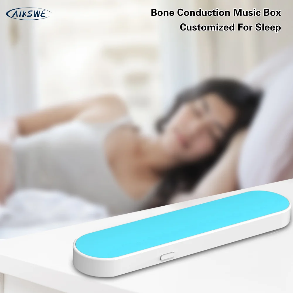 Bone Conduction Bluetooth Music Box Wireless Portable Speaker Stereo Bass Under Pillow Improve Sleep For TikTok for Facebook | Электроника
