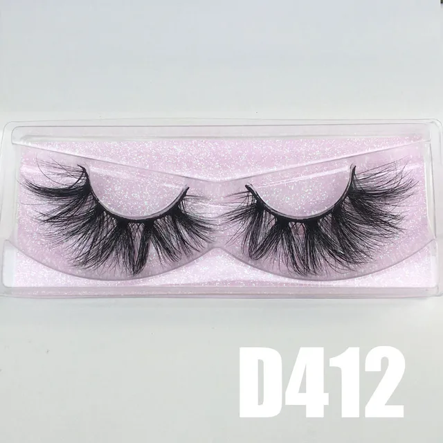 BossGirl Lashes False Eyelashes Natural Long 22mm 20mm 3D 5D Real Mink Handmade Lightweight Comfortable D414 D412
