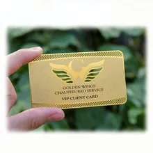 Пользовательские печати из нержавеющей стали позолота золото скидка vip карты матовый пластинчатый Металл визитная карточка