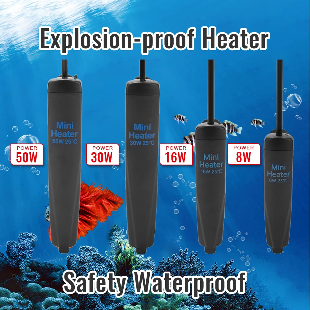 Мини подводный для аквариума обогреватель для аквариума автоматический подогреватель для аквариума постоянное нагревание температуры стержень энергосберегающий нагреватель