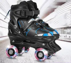 Children Inline Roller Skates Inline Skating Shoes For Kids Adjustable Sneaker Flash Pu Wheel Patines Breathable Sport Shoes