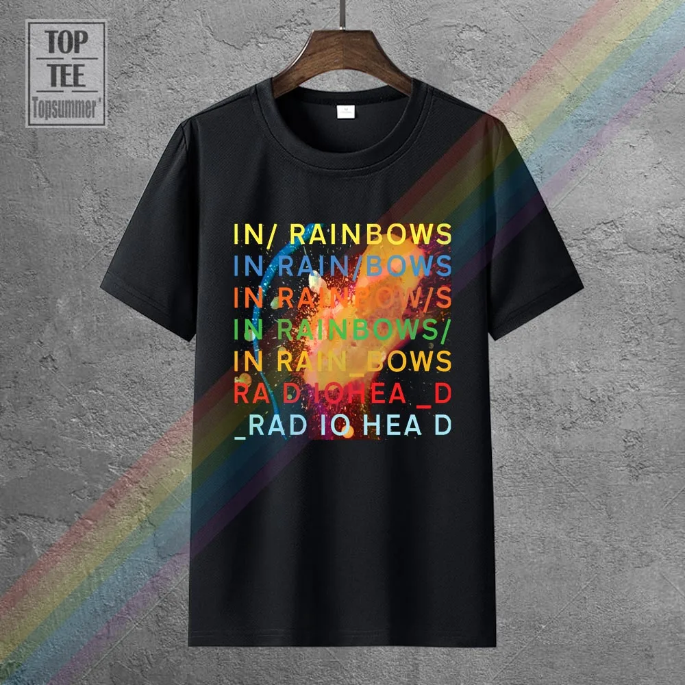 Radiohead In Rainbows Rock Radiohead Black Tee Size S-3Xl T-Shirt Da Uomo In Cotone Maglietta Da Uomo Di Moda Normale