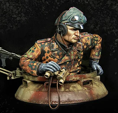 1/9 древний Тигр Commander talk man бюст с базой модельная фигурка из смолы наборы миниатюрный gk Unassembly Неокрашенный