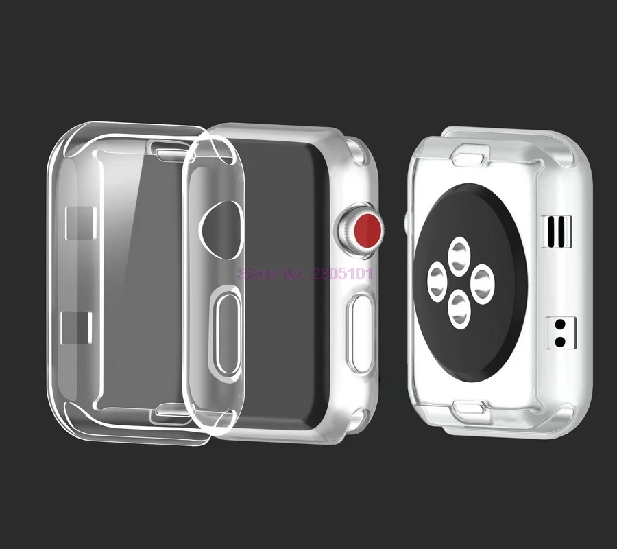TPU 클리어 슬림 소프트 케이스 커버 38/42MM 커버 화면 보호기 필름 액세서리 애플 워치 1 2 3, 2000pcs