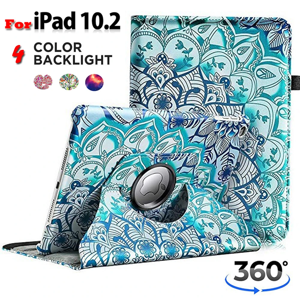 Кожаный чехол Coolaxy для iPad 10 2 вращающийся на 360 градусов защитный 2019 7-го поколения |
