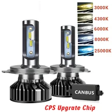 Phares de voiture à LED, ampoules H11, H1, H7, H8, 16 000lm, puces CSP, 110W, phares de voiture, H4, 9005, 9006, 9003