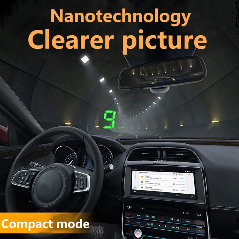Автомобильный Универсальный Hud Дисплей Спидометр Obd2 температура воды проекция на лобовое стекло авто HUD для автомобиля аксессуары