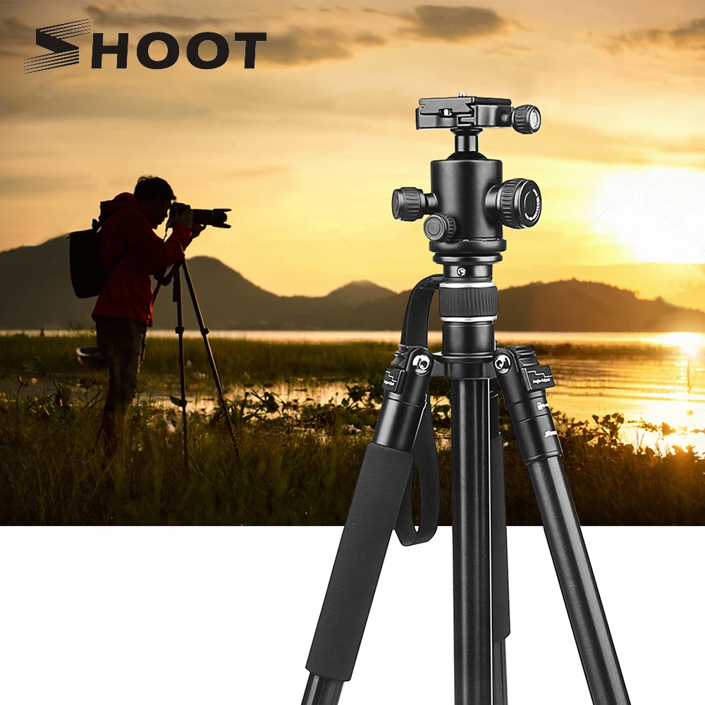 Профессиональный складной алюминиевый Трипод для камеры Canon 1300D Nikon D3400 Sony A6000 DSLR