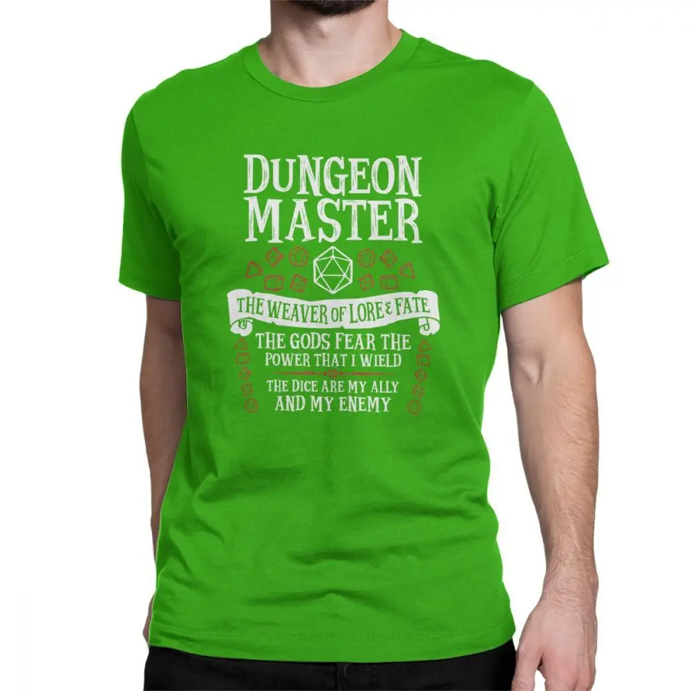 One yona Dungeon Master The Weaver Of Lore Fate футболки для мужчин Подземелья и Драконы ДНД забавная хлопковая графическая футболка с круглым вырезом - Цвет: Green