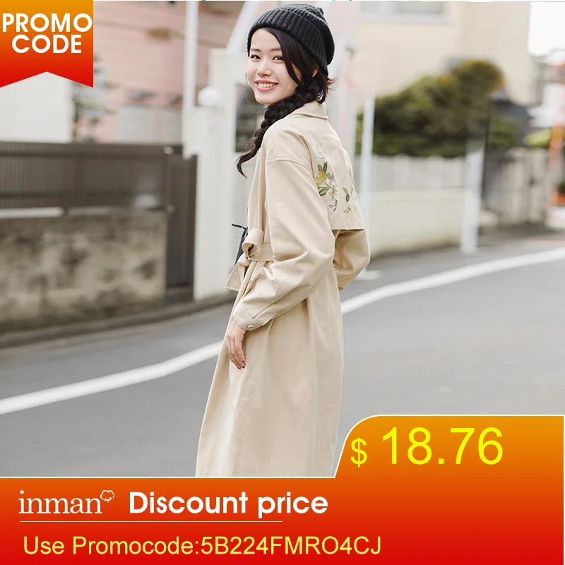 Женский Тренч с вышивкой INMAN|trench coat|coat trench coatwomen coat |