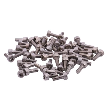 

55 pcs 304 Stainless Steel Hex Socket Head Cap Screw Bolt Thread M3 x 8mm