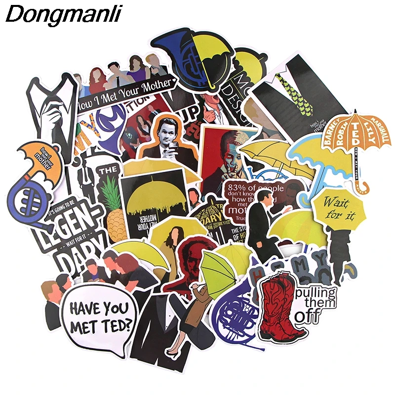 K1263 Dongmanli 37 шт./компл. о том как я встретил вашу маму ТВ шоу DIY граффити скейтборд