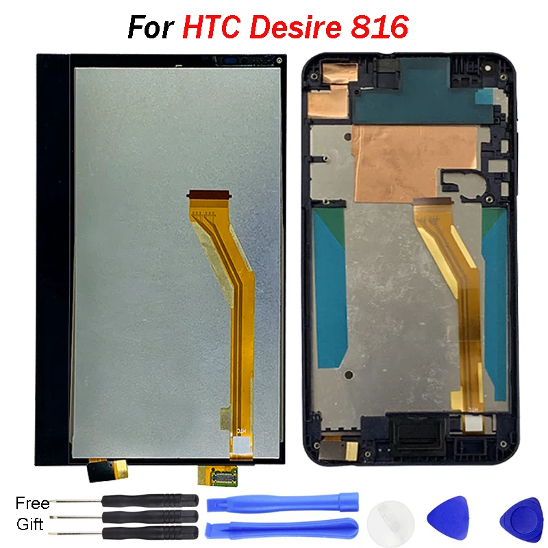 ЖК-дисплей с дигитайзером для HTC Desire 816 сенсорный экран рамкой запасные части D816