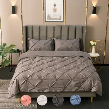 

Luxury Bed Set Comforter Bedding Sets Grey King Duvet Cover Set Home Texile No Sheet