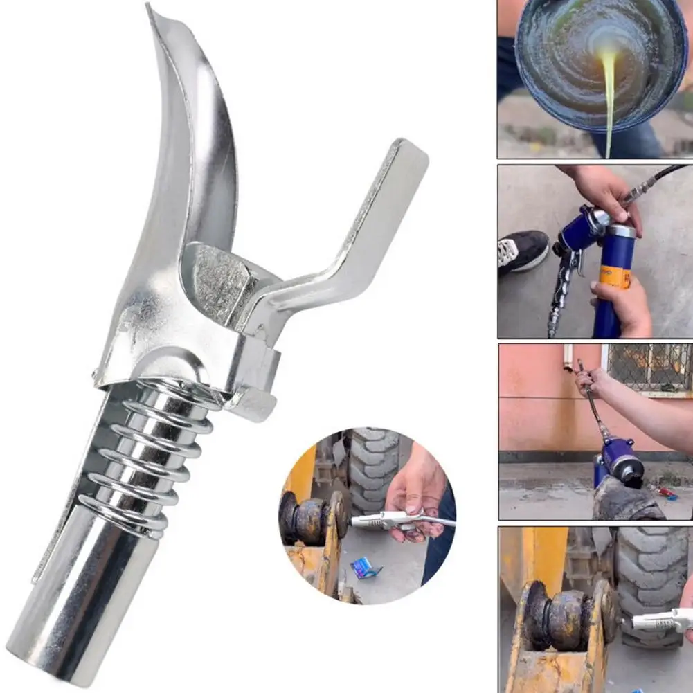 Quick Release Lock Grease Gun Zerk Coupler High-pressure Oil Injection Nozzle Adapter Hose Kit With Double Handle |