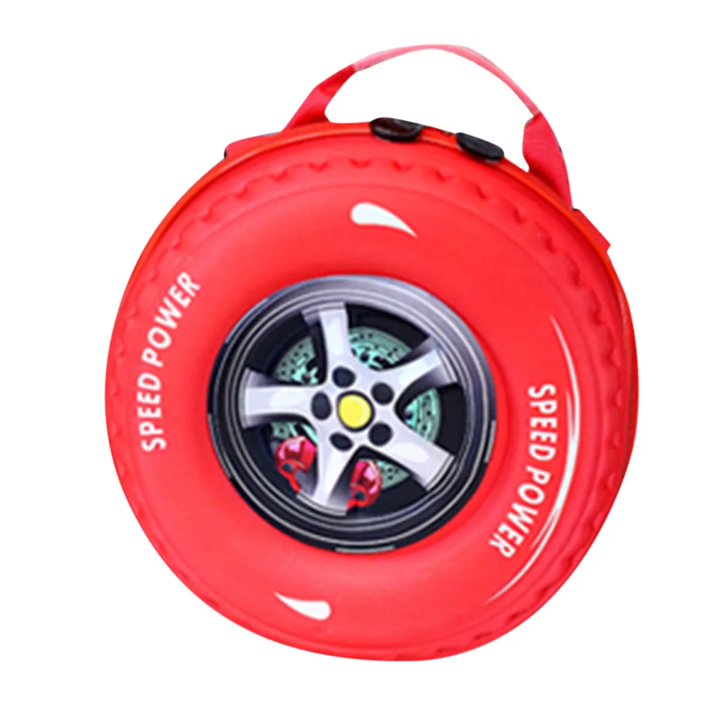 

2019 New Children's Backpack 3D Car Tire Bag Kindergarten Shoulder Bag Round Nylon School Backpacks For Kids Girls Boys Backpack