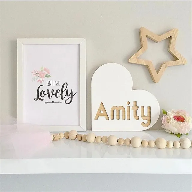 Északi Fa Hold/Csillag/Szív/Repülőgép/Pillangó Kialakítású Fali Matricák Clapboard Dekoráció Szilárd Fenyő Gyermek Díszek Karácsonyi Ajándék - Image 2