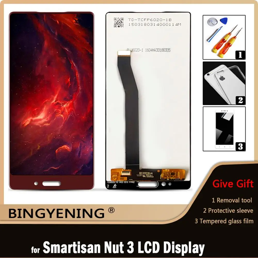 Оригинальный ЖК-дисплей для Smartisan Nut 3 сенсорный дигитайзер в сборе 5 99 дюйма OC105 со
