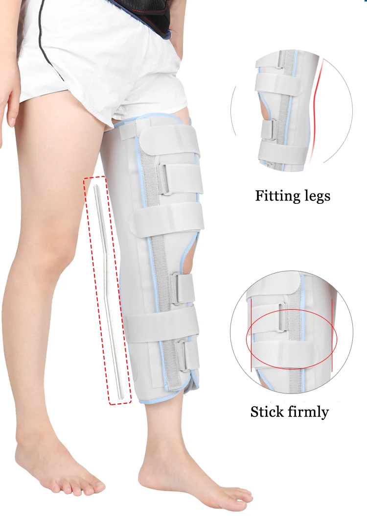 Иммобилайзер для колена для взрослых и детей коленный бандаж бинт для фиксации при переломах связок деформация Поддержка коленного сустава травма хирургии колено Ортез