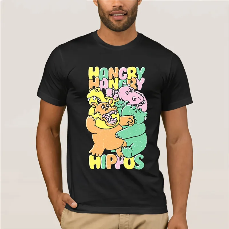 

2020 Fashion Creative Graphic T shirt Hangry Hangry Hippos