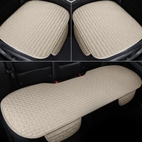 Car seat cover front/Rear Flax Seat Protect Cushion Automobile Seat Covers Mat Protect Pad Car Covers 5