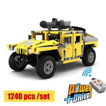

NEW MOC technic Hummer H1 Fit LeGINGlys MOC-2988 RC Engine Power Function Vehicle Fit Building Block Bricks Model Kid Toy Gifts